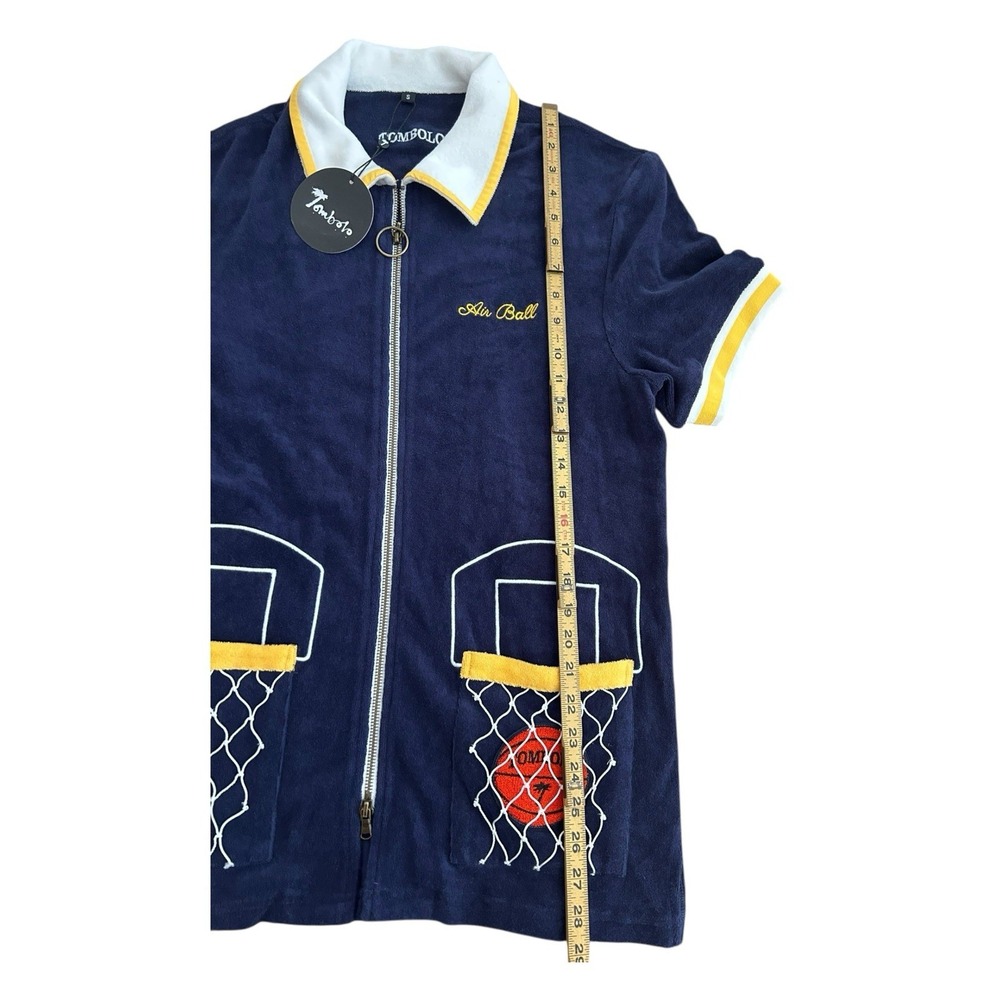 Tombolo Air Ball' Basketball Cabana Shirt Small NWT - Picture 6 of 11